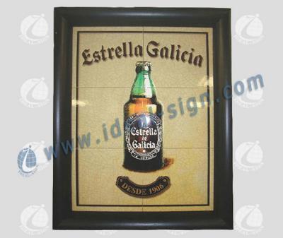 China Estrella Tile Wooden Framed Movie Posters Cinema Light Box Blockbuster for sale