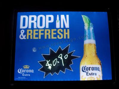 China Corona LED Slim Acrylic Light Box Signs For Business Advertisement Outdoor for sale