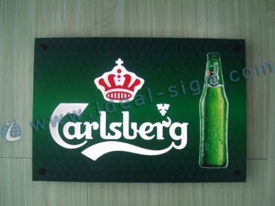 China Customized Carsberg Slim LED Sign Illuminated Outdoor Signs for Displaying for sale