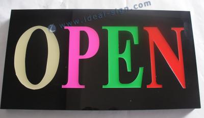 China Multi Colors Led Resin Sign / Indoor Letter Open Signboard for sale