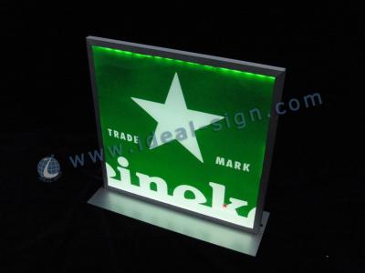 China Aluminum Frame Acylic LED Edge-Lit Sign Rotating Light Box Custom Logo for sale