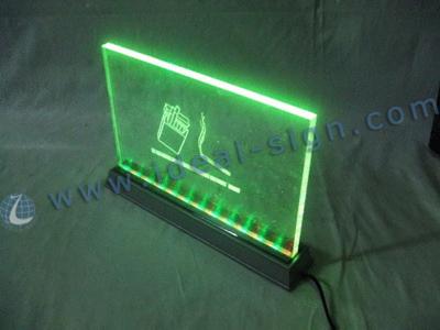 China Laser Cut Acrylic Led Edge-Lit Sign Panels For Business Plastic Base for sale