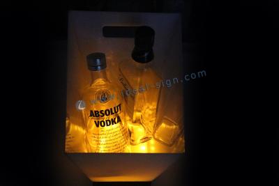 China Bar Square Acrylic Led Ice Buckets / Beer Light Up Ice Bucket for sale