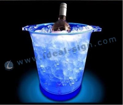 China Large Round Led Ice Buckets Champagne / Wine Ice Bucket For Bar Indoor for sale