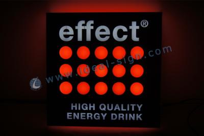 China Effect Logo Acrylic Indoor LED Signs Laser Printing For Display Advertising Brushed Stainless steel for sale