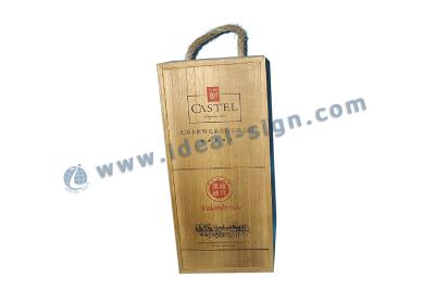 China Environmental Friendly Wooden Wine Gift Boxes Pine With 35x12x10cm Size for sale