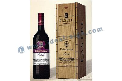 China Solid Paulownia Wooden Wine Gift Boxes Environmental With Customized Logos for sale