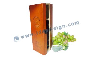 China Customized Pine Wooden Wine Gift Boxes Durable For 1 Bottle Wine Packaging for sale