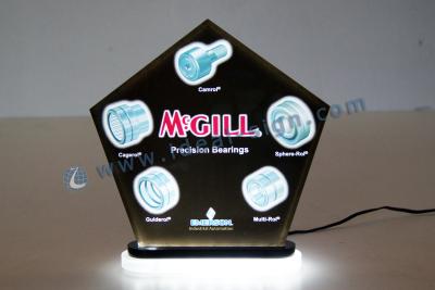 China Indoor Acrylic LED Edge-Lit Sign , High Bright Laser Cut Signage Display for sale