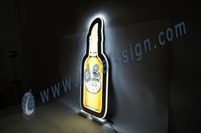 China Savanna bottle shape LED Slim light sign for indoor promotion for sale