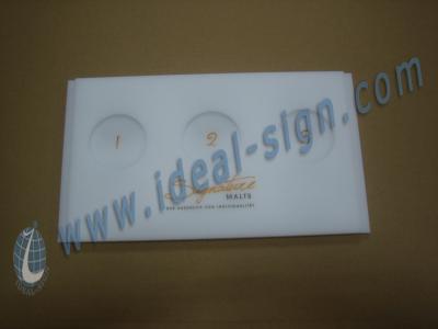 China White Signature LED Serving Trays put Shot glasses for Bar With Milk for sale