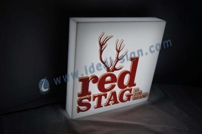 China Logo embrossed Indoor LED Signs / Acrylic LED Light Box For Bar Promotion for sale