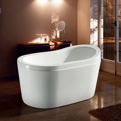 China High Glossy Inside And Outside Acrylic Household 1300MM Small Freestanding Bathtub With Seat for sale