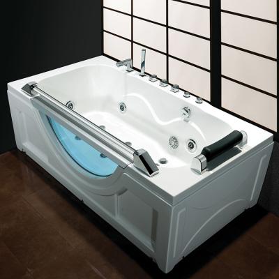 China New Eco-friendly Design Cheap White Bathtubs Whirlpool Massage Bathtub Acrylic Bathtub for sale