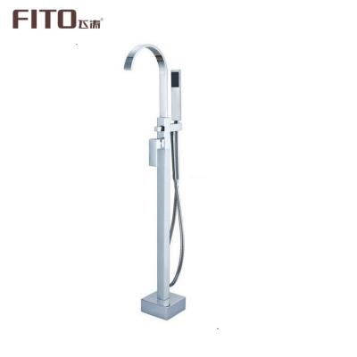 China With European Style Sliding Bar Claw Foot Floor Mount Mounted Tub Shower Faucet for sale