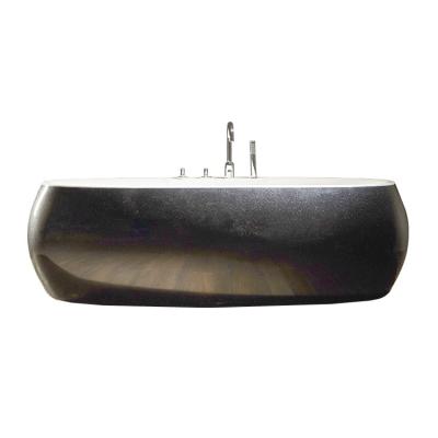 China New Design Freestanding Indoor Bathroom Large Black Bathtub Soaking Tub for sale