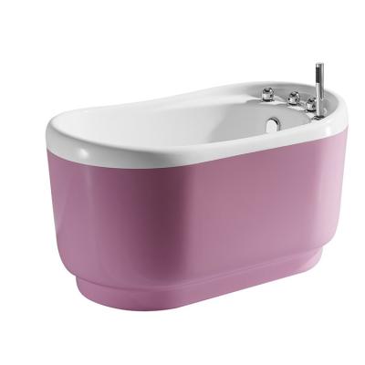 China Overflow tub top selling low price rose unique oval acrylic tub overflow bathtub for sale