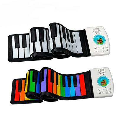 China Waterproof Portable Huasky Musical Instrument Folding 49 Keys Electronic Roll Up Piano Keyboard for sale