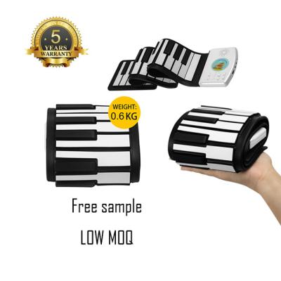 China Free Sample Waterproof Silicone Toy Child Hand Roll Musical Instruments Piano for sale