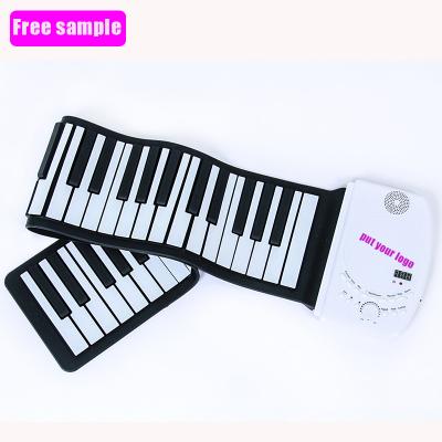 China Adjustable Waterproof Volume And LED Digital Display OEM And ODM Design 61 Keys Electronic Flexible Digital Roll Up Piano for sale