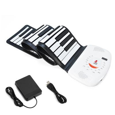 China Waterproof Roll Up Piano Keyboard 61 Keys Midi Keyboard Musical Instruments For Beginner Used for sale