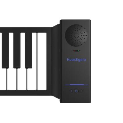 China Waterproof Educational Instrument Huaskyera Digital Portable Roll Up Flexible Piano 88 Keys Silicone Musical Instruments Piano for sale