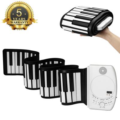 China 88 Key Waterproof Soft Hand Roll Silicone Digital Electronic Piano Keyboard for sale