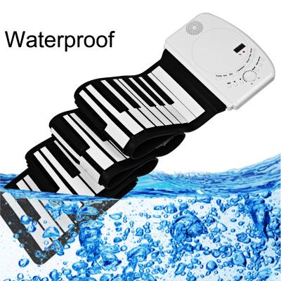 China Portable Waterproof Want To Learn To Learn Waterproof Silicone 88 Key Folding Keyboard LED Digital Display Piano Electronic Organ for sale