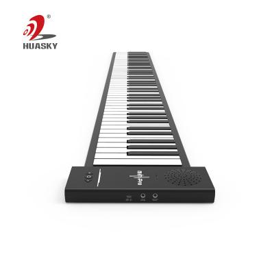 China Waterproof 88 Keys Flexible Musical Instrument Roll Up USB Piano Keyboard With Speaker Microphone for sale