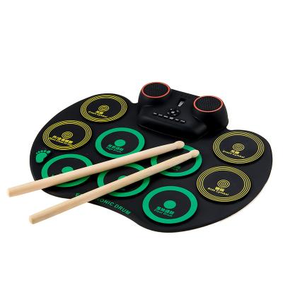 China 10 hand roll portable drum of the latest 2020 drum surface electronic drum with drumstick easy to learn instrument for sale