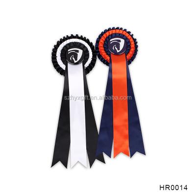 China Wholesale Custom Souvenir Ribbon Rosette For Horse Show Award Horse Rosette for sale