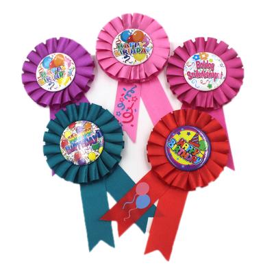 China New Arrival Birthday Girl Boy Girl Boy Reward Ribbon Badge Rosette Badge Award Viable Gift Decoration for sale