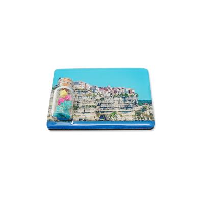 China Sedex Audited World City Tin Rectangle Epoxy Fridge Magnet Souvenir Resin Fridge Magnet for sale