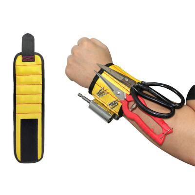 China 2021 New 10pcs Wristband Magnetic Strong Magnets Home And Industrial Portable Electrician Tool Bag Screws Drill Holder Repair Tool Belt for sale