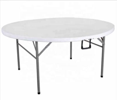 China Modern Plastic Folding Table Round Used For Outdoor Wedding Folding Banquet Tables 6ft Table Chairs for sale