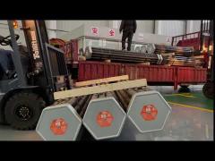 HRQ drill rods is loading on the truck for Russia