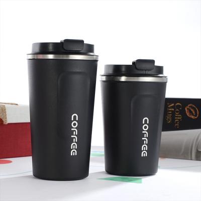 China Custom Logo 12oz Coffee Mug Double Wall Stainless Steel Travel Sustainable Reusable Thermo Tumbler Coffee Mug Thermal Insulated Mug With Lid for sale