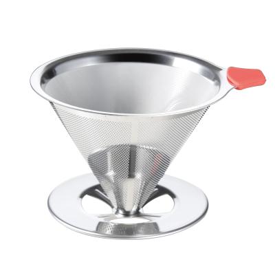 China Sustainable Food Grade Permanent Cone Shape Reusable Coffee Filter For Cup for sale