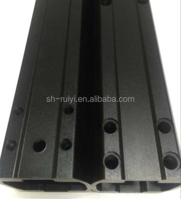 China Decorations Black Anodized Aluminum Extrusion Profile With CNC Machined Process for sale