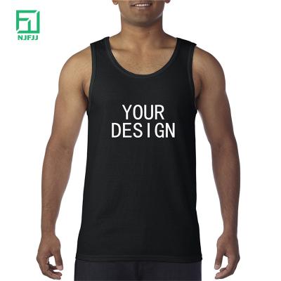 China Anti-Wrinkle Mens Cotton Vest Solid Colors Blank Single Cotton Gym Vest Customized Design Free Running T-shirt for sale