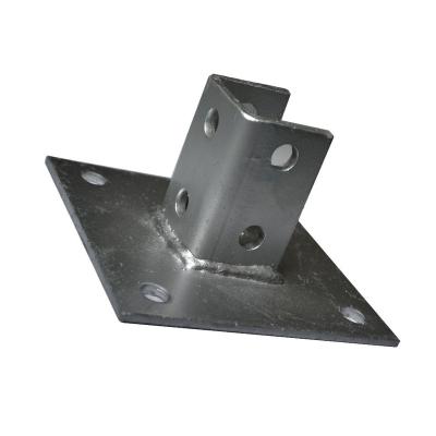 China Corrosion Resistant Steel 4-Hole Base Strut Channel Installation for sale