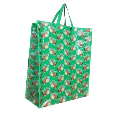 China Customized shopping bag logo designs printing pp shopping bags for zipping the shopping bags for sale