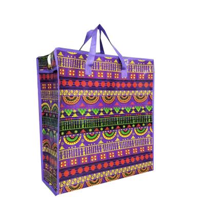 China 2021 the new design Africa shopping shinny package shopping bag pp woven household shiny bag for sale