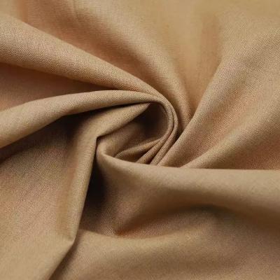 China Customized Blackout 45% Natural Organic Linen 55% Cotton Fabric For Garment Cotton Cloth 32S*17S/56*52 105GSM Linen Fabric for sale