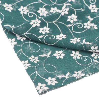 China New Arrival Good Quality Hot Selling 100% Polyester Embroidery Fabric Breathable For Dress for sale