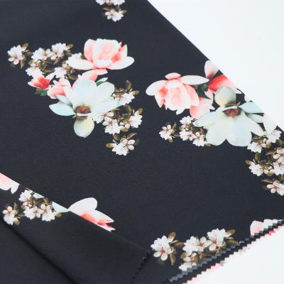 China Custom Printed Memory Bubble 95%T/5%SP Chiffon Fabric Spandex Cotton Crepe Fabric For Dress for sale