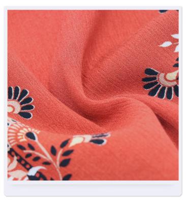 China Pill 30*24s Viscous Rayon Crepe Print Fabric Anti Chalis Crinkle Print Plain Fabric for sale