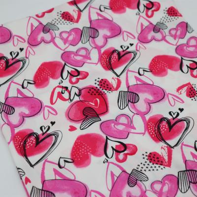 China Anti Pill Love Flower Design Printed 100% Rayon Fabric 60s*60s For Dress for sale