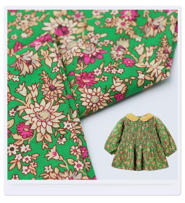 China 21S*21S 100% pure cotton fabric supplier anti-static printing soft soft floral manufacturer for clothing for sale