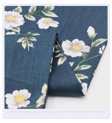 China 100% Cotton Digital Printing Satin Wholesale 40S Cotton Fabric Soft Woven Anti-Static Floral 100% Cotton Printed Fabric For Garment for sale